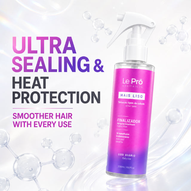 Le Prö Mais Liso Smoother Heat-Protectant Finisher 6.76 fl oz (200 ml) Brazilian Leave-On – Buy now at MKPBR.COM – Worldwide Shipping