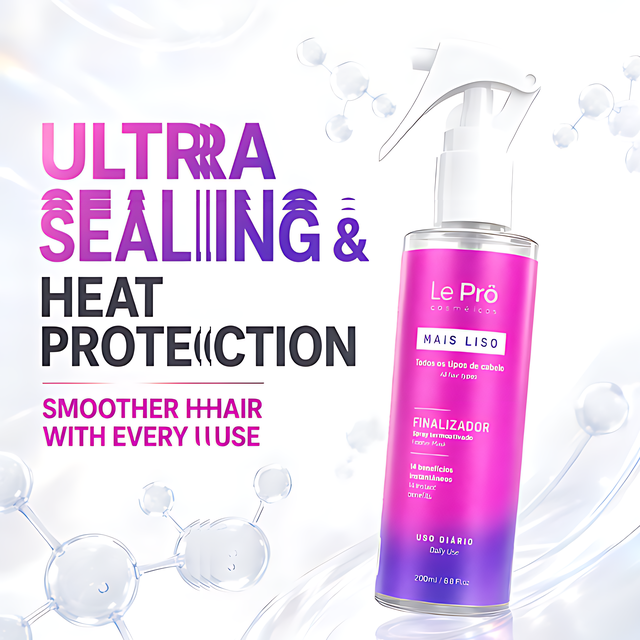 Le Prö Mais Liso Smoother Heat-Protectant Finisher 6.76 fl oz (200 ml) Brazilian Leave-On – Buy now at MKPBR.COM – Worldwide Shipping