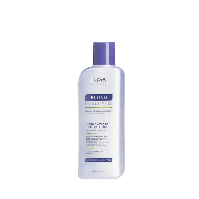 Le Pro Blond Single Pass Brazilian smoothing hair mask for blonde hair 300 ml jar – Buy now at MKPBR.COM – Worldwide Shipping