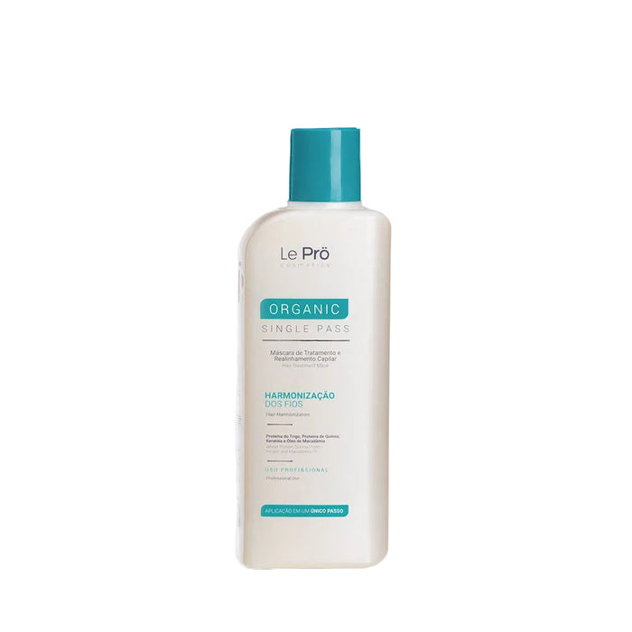 Le Pro Organic Single Pass Brazilian smoothing hair mask 300 ml front jar – Buy now at MKPBR.COM – Worldwide Shipping
