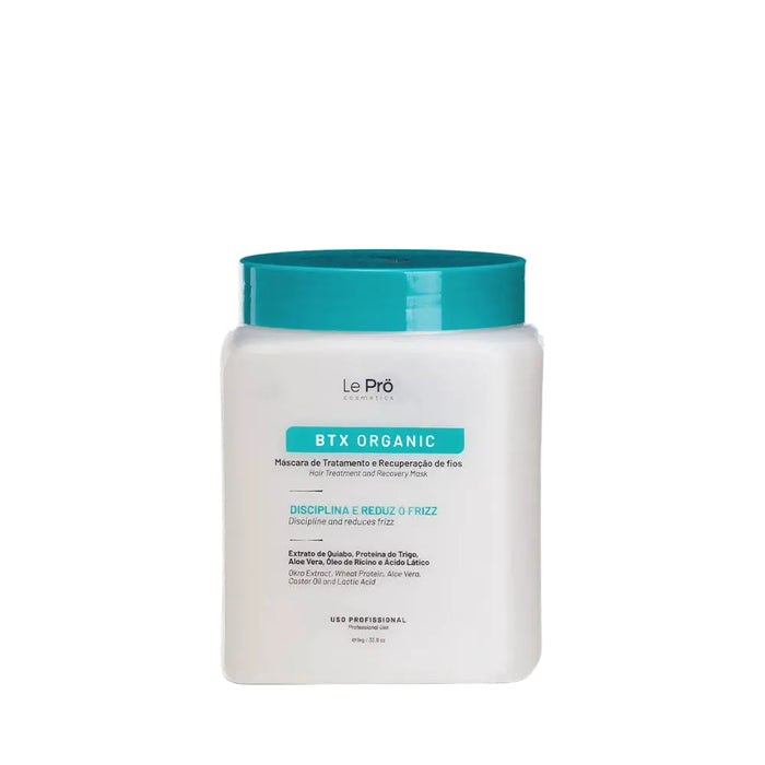 Le Prö Reconstructive Organic Brazilian deep repair hair mask 1 kg front jar – Buy now at MKPBR.COM – Worldwide Shipping