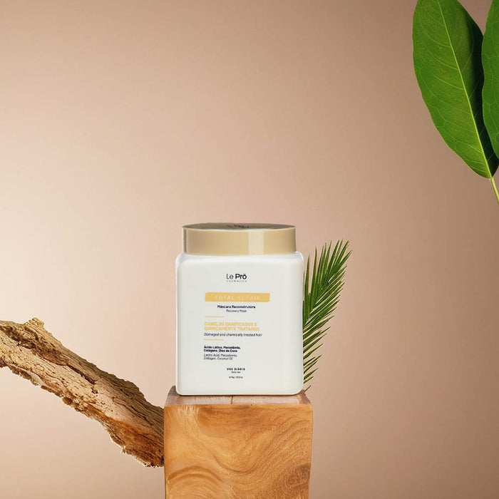 Le Prö Total Repair Mask 1 kg tub label detail – Buy now at MKPBR.COM – Worldwide Shipping