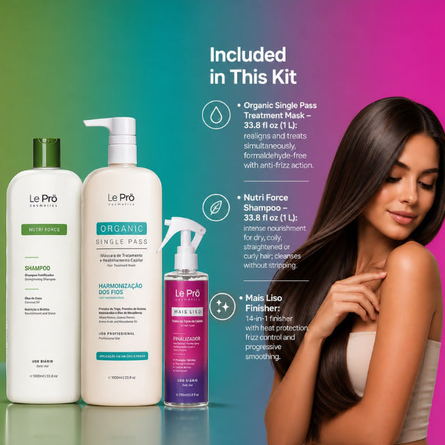 Le Prö Nutri Kit 3-Piece Set for Dry, Porous and Frizzy Hair Repair – Buy now at MKPBR.COM – Worldwide Shipping