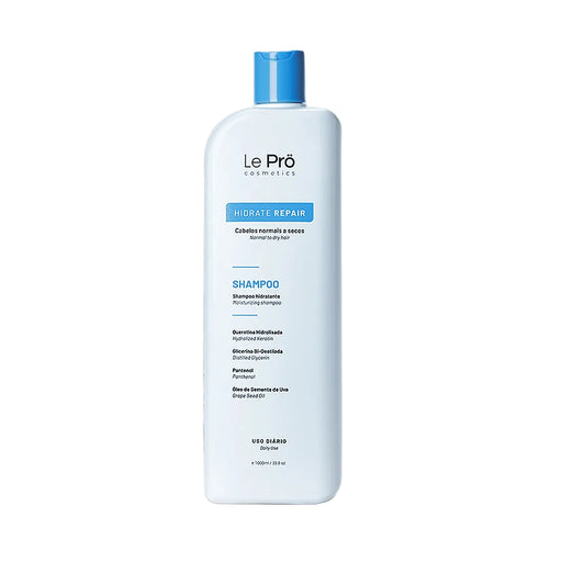 Le Prö Hidrate Repair Shampoo 1 L salon-size front bottle – Buy now at MKPBR.COM – Worldwide Shipping