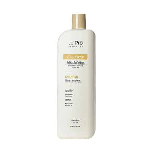 Le Prö Total Repair Shampoo 1 L salon-size front bottle – Buy now at MKPBR.COM – Worldwide Shipping