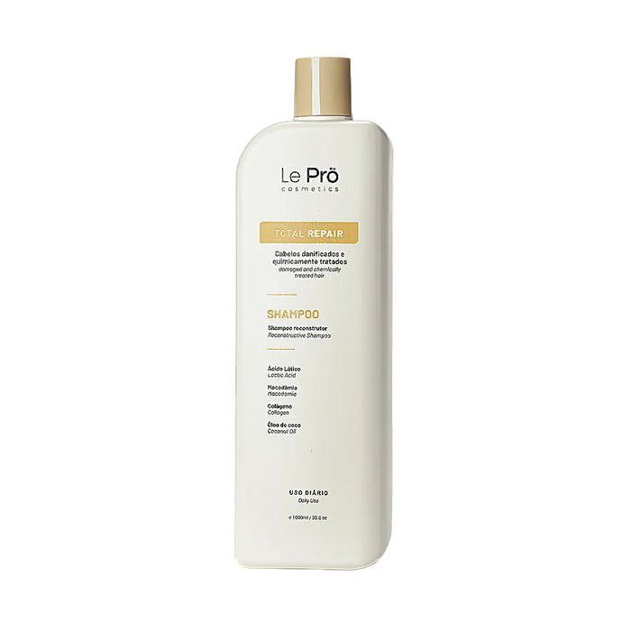 Le Prö Total Repair Shampoo 1 L salon-size front bottle – Buy now at MKPBR.COM – Worldwide Shipping