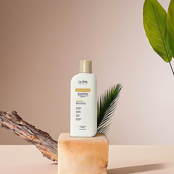 Le Prö Total Repair Shampoo 300 ml product label detail – Buy now at MKPBR.COM – Worldwide Shipping