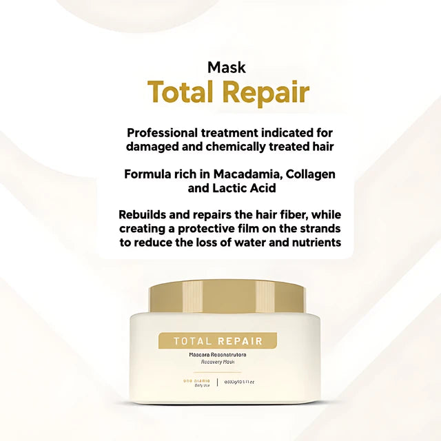Le Prö Total Repair Reconstruction Mask 10.58 oz Brazilian Intensive Treatment – Buy now at MKPBR.COM – Worldwide Shipping