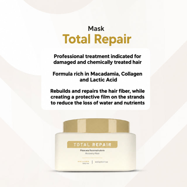 Le Prö Total Repair Reconstruction Mask 10.58 oz Brazilian Intensive Treatment – Buy now at MKPBR.COM – Worldwide Shipping