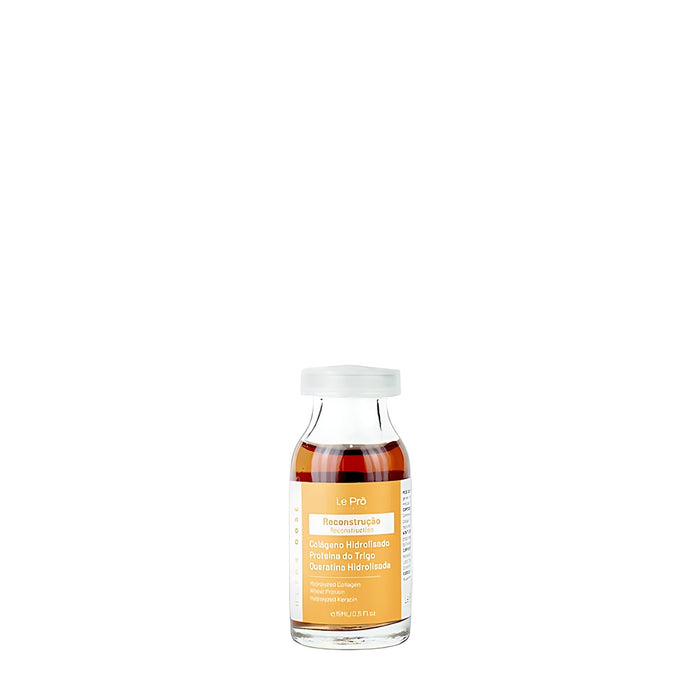 Le Prö Ultradose Reconstruction Brazilian single-dose hair ampoule 15 ml front view – Buy now at MKPBR.COM – Worldwide Shipping