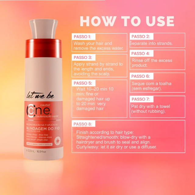 Let Me Be Cauter One Hair Cauterization Treatment 500ml for deep repair and shine – Buy now at MKPBR.COM – Worldwide Shipping