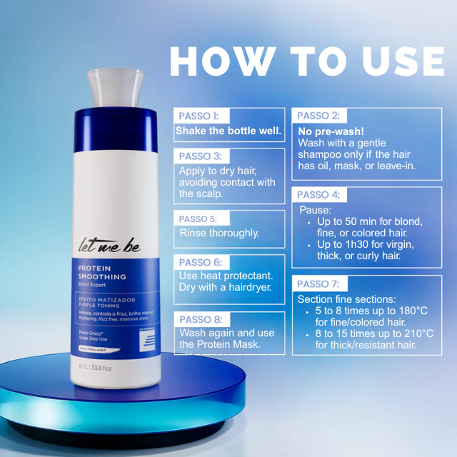  Let Me Be Protein Smoothing Blond professional salon application for long-lasting blonde discipline – Buy now at MKPBR.COM – Worldwide Shipping