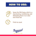Visual instructions showing how to apply Lola Cosmetics Rapunzel Milk Leave-in Spray 250ml to clean, moist hair - mkpbr.com