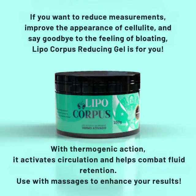 Lipo Corpus Reducing Gel for Body Contouring & Cellulite 8.82 oz (250g) – Potent thermo-active formula – Buy now at MKPBR.COM – Worldwide Shipping
