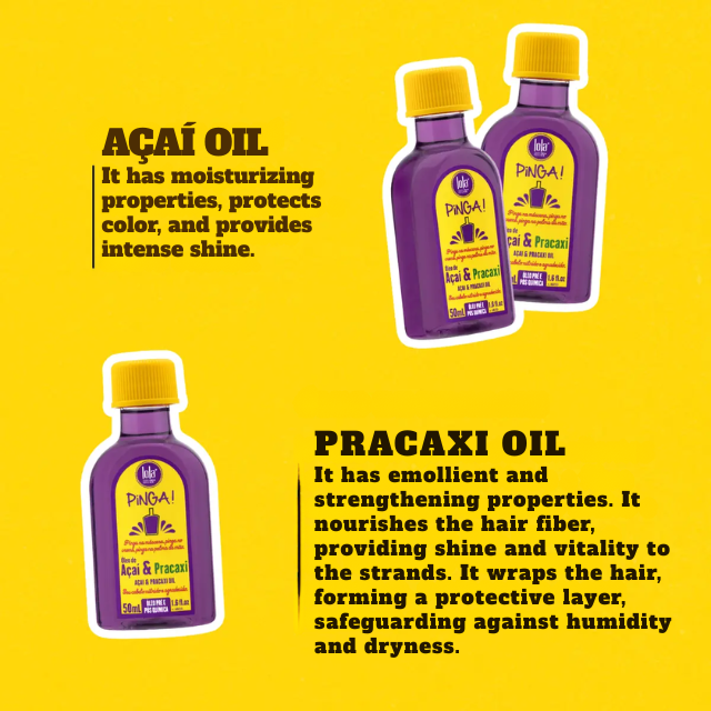 Açaí superfruit hair oil offering gloss and nourishment – Buy now at MKPBR.COM – Worldwide Shipping