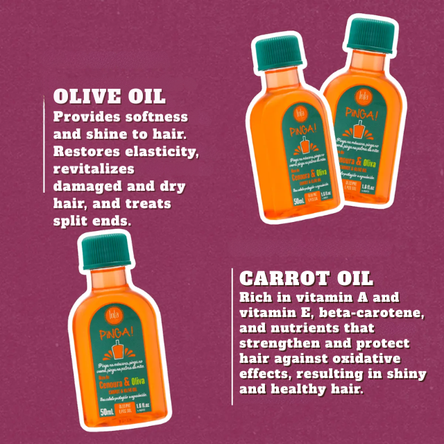 Hydrating oil with carrot seed and olive fruit oils for smoother hair – Buy now at MKPBR.COM – Worldwide Shipping