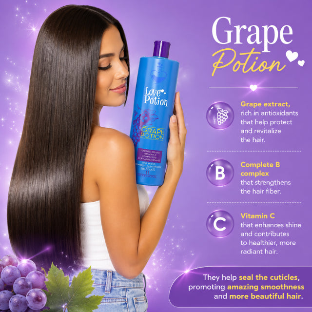 Love Potion Grape Potion Keratin Treatment 33.81 fl oz – Buy now at MKPBR.COM – Worldwide Shipping
