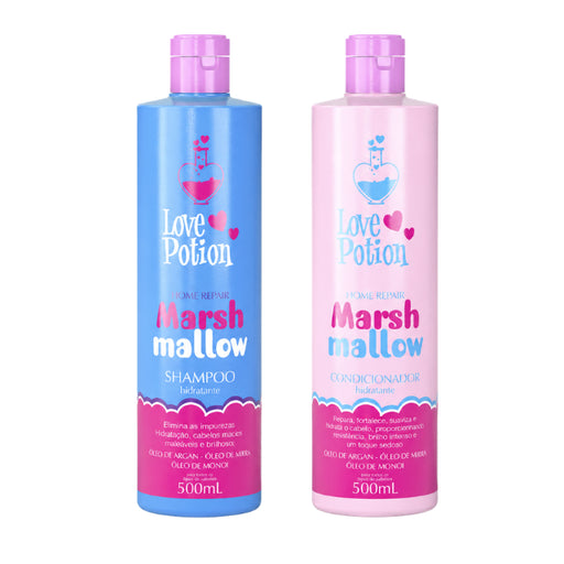 Love Potion Marshmallow Shampoo and Conditioner Duo Front View – Buy now at MKPBR.COM – Worldwide Shipping