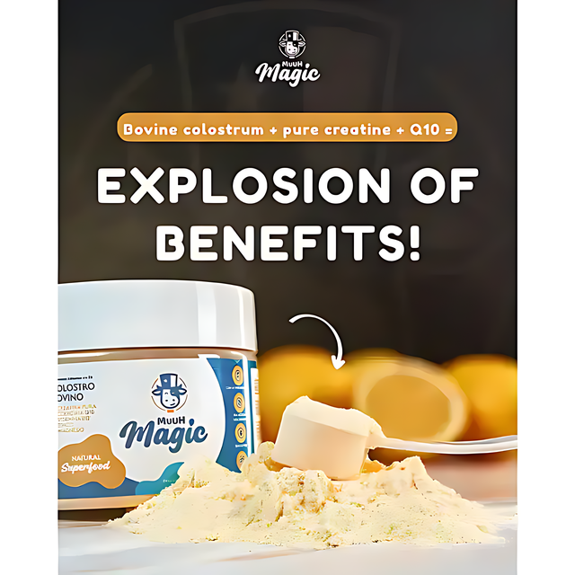Magic Muuh Bovine Colostrum & Creatine Wellness Powder - Pink Lemonade - Support muscle gain and enhance physical performance – Buy now at MKPBR.COM – Worldwide Shipping