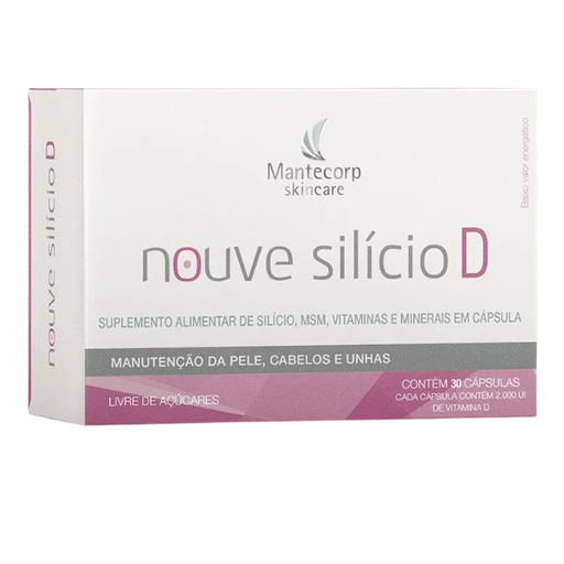 Mantecorp Nouve Silício D Organic Silicon & Vitamin D Supplement 30 Capsules – Buy now at MKPBR.COM – Worldwide Shipping