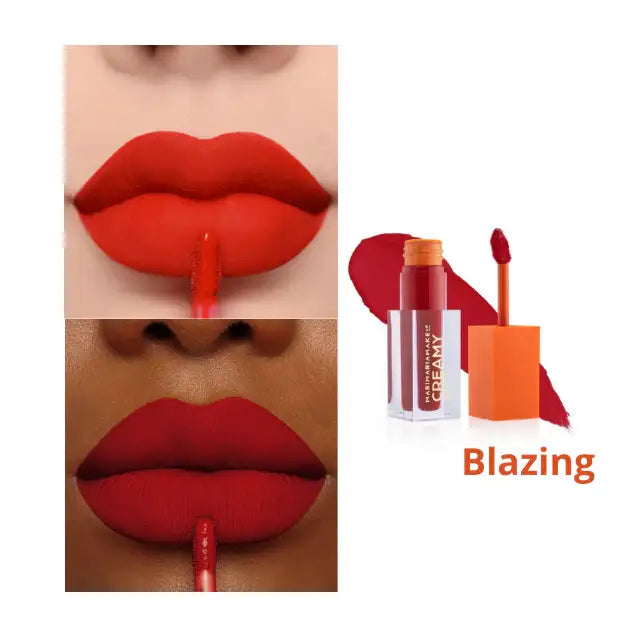 Mari Maria Makeup Creamy Matte Liquid Lipstick Blazing - A true red lipstick for a timeless and powerful statement – Buy now at MKPBR.COM – Worldwide Shipping
