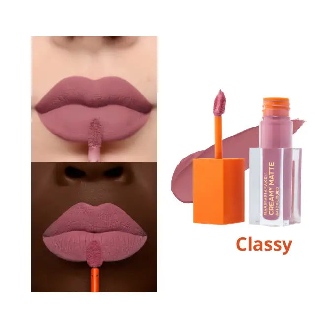 Mari Maria Makeup Creamy Matte Liquid Lipstick Classy - A soft, gentle light pink shade for elegant lips – Buy now at MKPBR.COM – Worldwide Shipping
