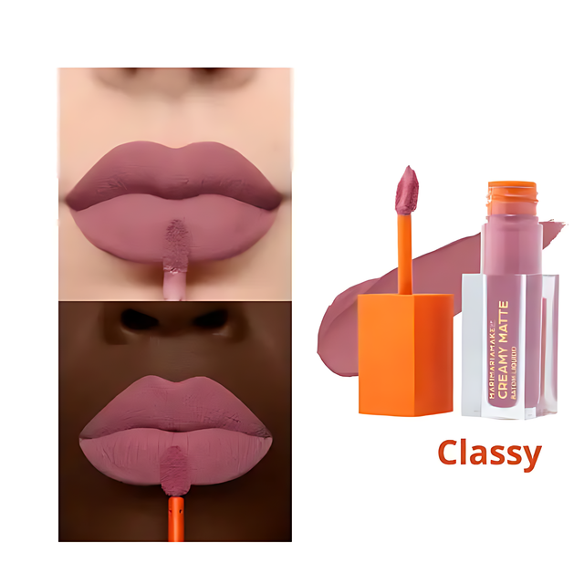 Mari Maria Makeup Creamy Matte Liquid Lipstick Classy - A soft, gentle light pink shade for elegant lips – Buy now at MKPBR.COM – Worldwide Shipping