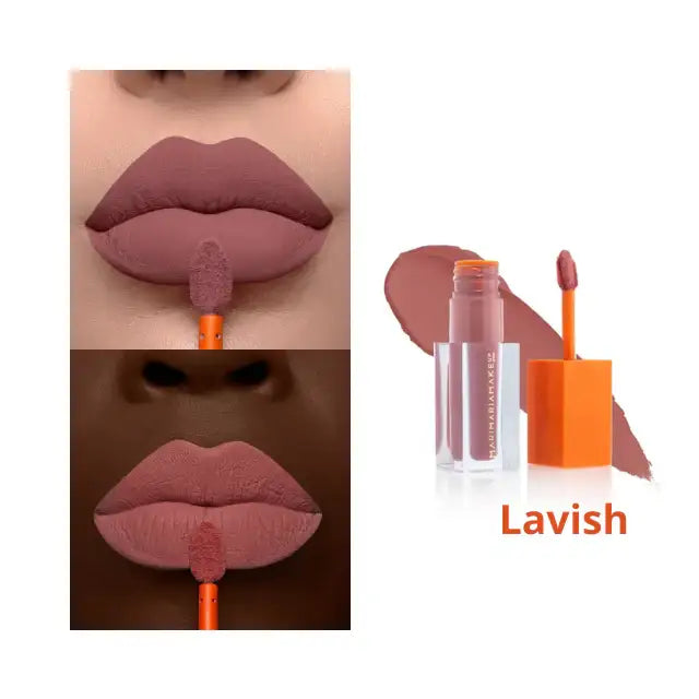Mari Maria Makeup Creamy Matte Liquid Lipstick Lavish - A warm, burnt medium pink nude tone for an effortless everyday look – Buy now at MKPBR.COM – Worldwide Shipping