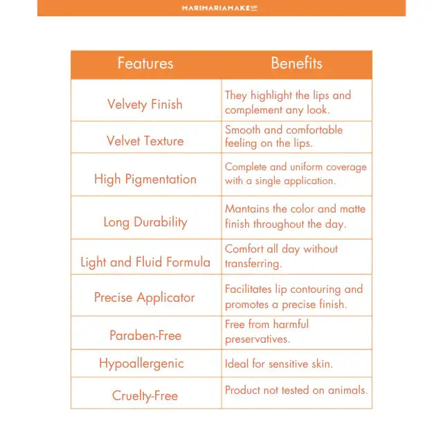 Mari Maria Makeup Creamy Matte Liquid Lipstick - Luxurious velvety matte finish that feels lightweight – Buy now at MKPBR.COM – Worldwide Shipping