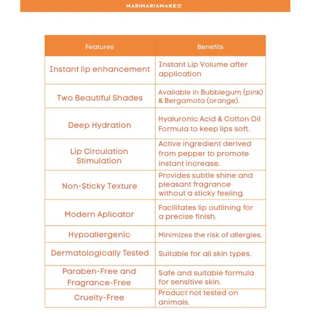 Mari Maria Makeup Gloss Plump Fire Kiss - Experience innovative Brazilian beauty for a dazzling smile – Buy now at MKPBR.COM – Worldwide Shipping