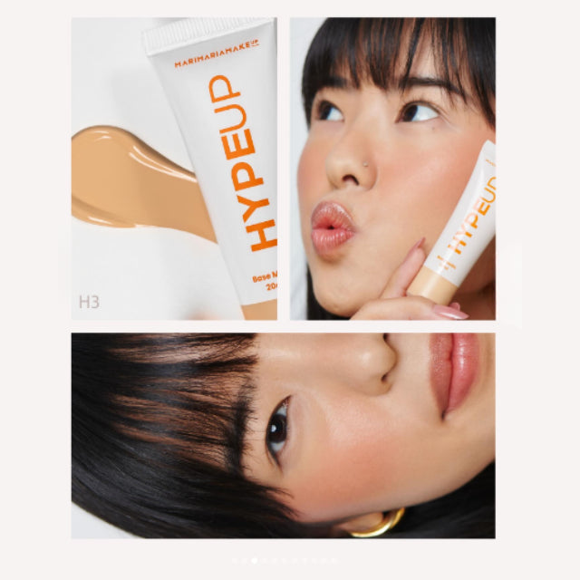 Mari Maria Makeup Hype Up Foundation Shade H3 – Light medium skin tone for a natural glowing makeup base – Buy now at MKPBR.COM – Worldwide Shipping
