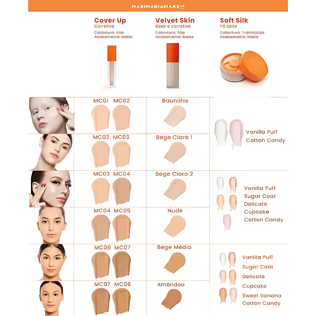 Mari Maria Makeup Velvet Skin Matte Foundation & Concealer - Versatile shades for a perfect skin tone match – Buy now at MKPBR.COM – Worldwide Shipping