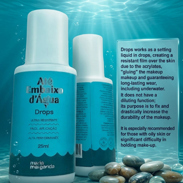 Angled view of Maria Margarida Drops Até Embaixo d’Água 0.84 oz – Buy now at MKPBR.COM – Worldwide Shipping
