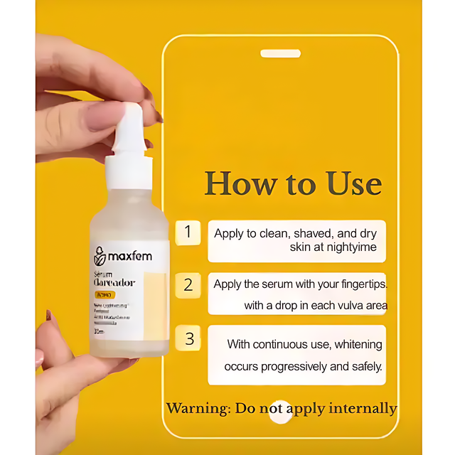 Maxfem 30ml intimate brightening serum for external use only – Buy now at MKPBR.COM – Worldwide Shipping