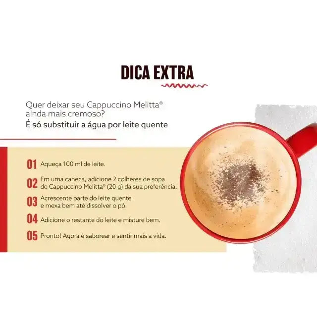 Melitta Chocolate Cappuccino easy prepare selected ingredients – Buy now at MKPBR.COM – Worldwide Shipping