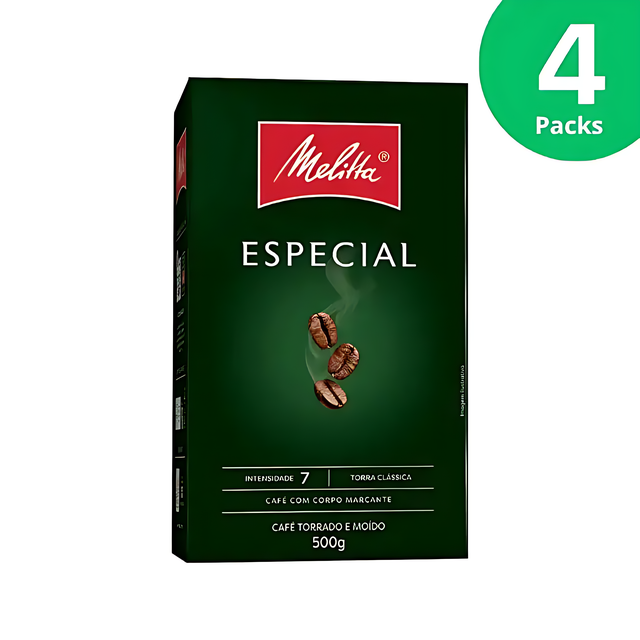 Melitta Especial Ground Coffee 4-pack consistent balanced – Buy now at MKPBR.COM – Worldwide Shipping