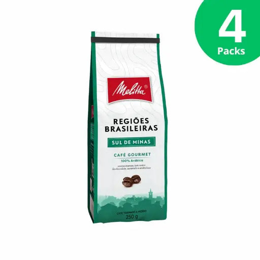 Melitta Regiões Brasileiras Sul de Minas Ground Coffee 4-pack gourmet – Buy now at MKPBR.COM – Worldwide Shipping