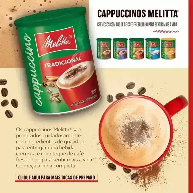 Melitta Tradicional Cappuccino instant preparation – Buy now at MKPBR.COM – Worldwide Shipping
