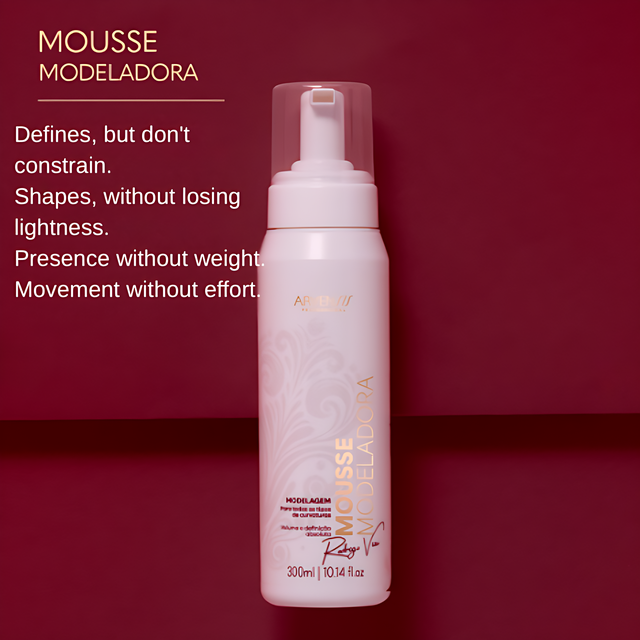 Arvensis Mousse Modeladora by Rodrigo Vizu 300ml with flexible hold and anti-frizz action – Buy now at MKPBR.COM – Worldwide Shipping