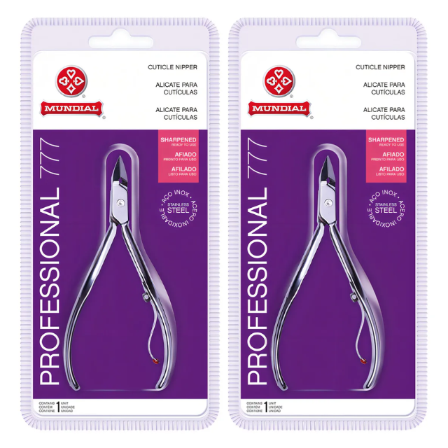 Mundial 777 Professional Cuticle Clippers - Stainless Steel Precision for Salon-Perfect Manicures (2-Pack) – Buy now at MKPBR.COM – Worldwide Shipping