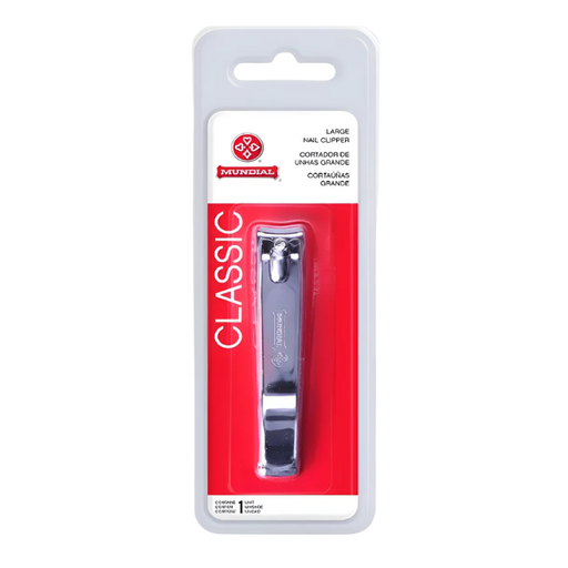 Mundial Classic 121 BL Large Nail Clipper chrome plated steel curved blade – Buy now at MKPBR.COM – Worldwide Shipping