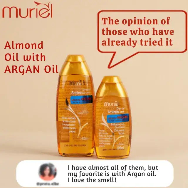 Muriel Almond & Argan Body Oil | Perfumed & Softening | 3.38 fl oz (100ml) - Product held in hand, conveying its ergonomic design and luxurious feel – Buy now at MKPBR.COM – Worldwide Shipping
