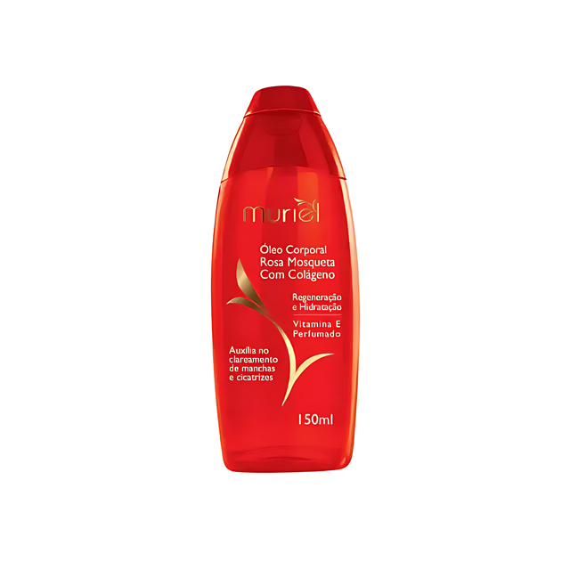 Muriel Rosehip & Collagen Body Oil | Hydrating & Firming Elixir in a fruit background | 150ml – Buy now at MKPBR.COM – Worldwide Shipping