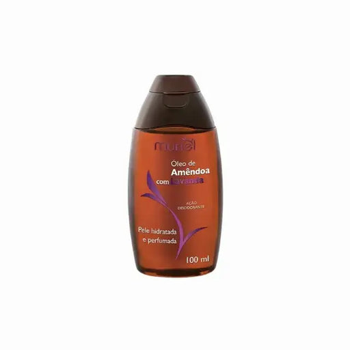 Muriel Almond & Lavender Body Oil | Calming, Hydrating & Softening Elixir | 3.38 fl oz (100ml) - Front view of the product packaging, highlighting its key features and elegant design – Buy now at MKPBR.COM – Worldwide Shipping