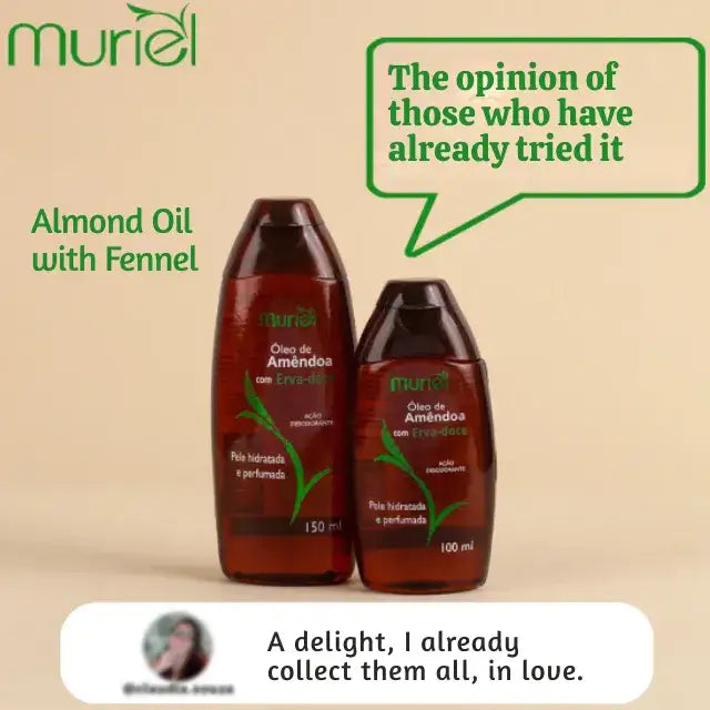 Muriel Almond & Sweet Fennel Body Oil | Firming & Luminosity | 5.07 fl oz (150ml) - Side view of the bottle, emphasizing its sleek design and capacity – Buy now at MKPBR.COM – Worldwide Shipping
