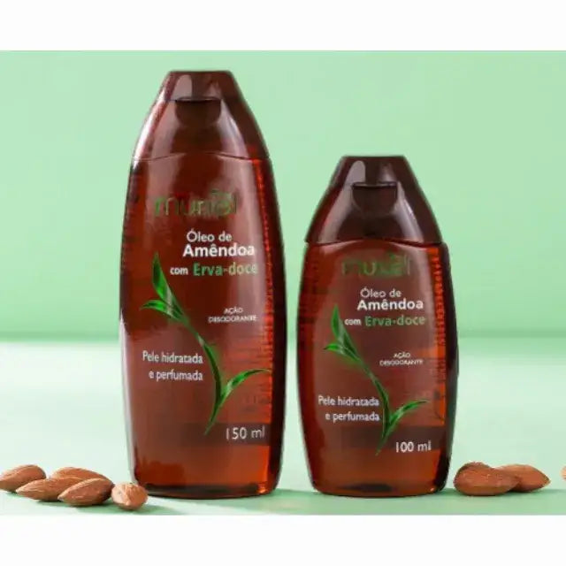 Muriel Almond & Sweet Fennel Body Oil | Nutritive & Velvety | 3.38 fl oz (100ml) - Detailed shot of the label, showcasing its nutritive properties – Buy now at MKPBR.COM – Worldwide Shipping
