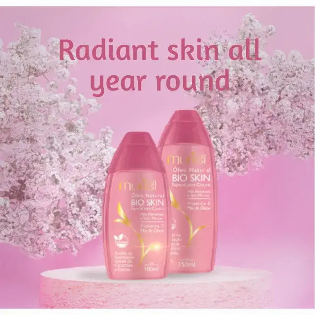 Muriel Bio Skin Body Oil | Intensive Hydration | 3.38 fl oz (100ml) - Front view of the product packaging, highlighting its key features and elegant design – Buy now at MKPBR.COM – Worldwide Shipping
