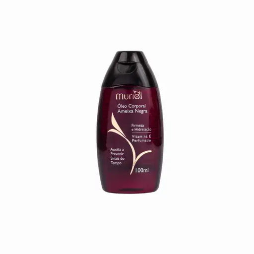 Muriel Black Plum Body Oil | Firming, Hydrating & Anti-Aging Elixir | 3.38 fl oz (100ml) - Front view of the product packaging, highlighting its key features and elegant design – Buy now at MKPBR.COM – Worldwide Shipping