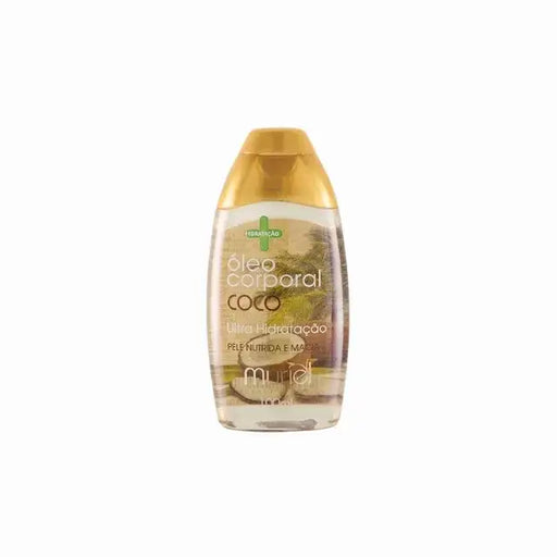 Muriel Coconut Body Oil | Ultra-Hydrating, Elasticity & Nourishing Elixir | 3.38 fl oz (100ml) - Front view of the product packaging, highlighting its key features and elegant design – Buy now at MKPBR.COM – Worldwide Shipping