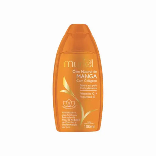 Muriel Mango with Collagen Body Oil | Tropical Hydration, Elasticity & Invigorating Elixir | 3.38 fl oz (100ml) - Front view of the product packaging, highlighting its key features and elegant design – Buy now at MKPBR.COM – Worldwide Shipping